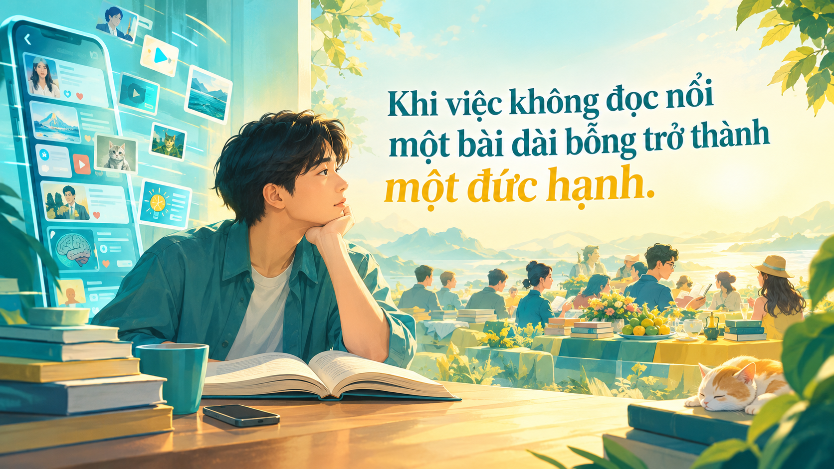 Khi việc không đọc nổi một bài dài bỗng trở thành một đức hạnh.