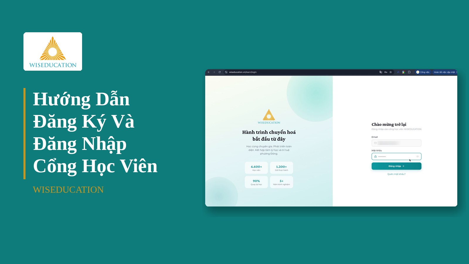 Hướng Dẫn Đăng Ký Và Đăng Nhập Cổng Học Viên WISEDUCATION